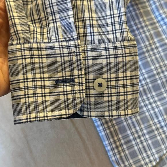 UNTUCKit. Armand.Navy/White/Grey Checkered, Long Sleeve, Button Down Shi… - Picture 7 of 10